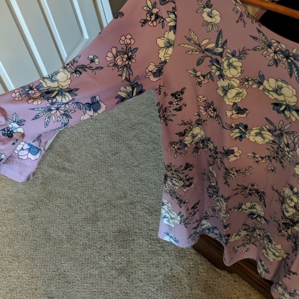 Pink rose mini dress
